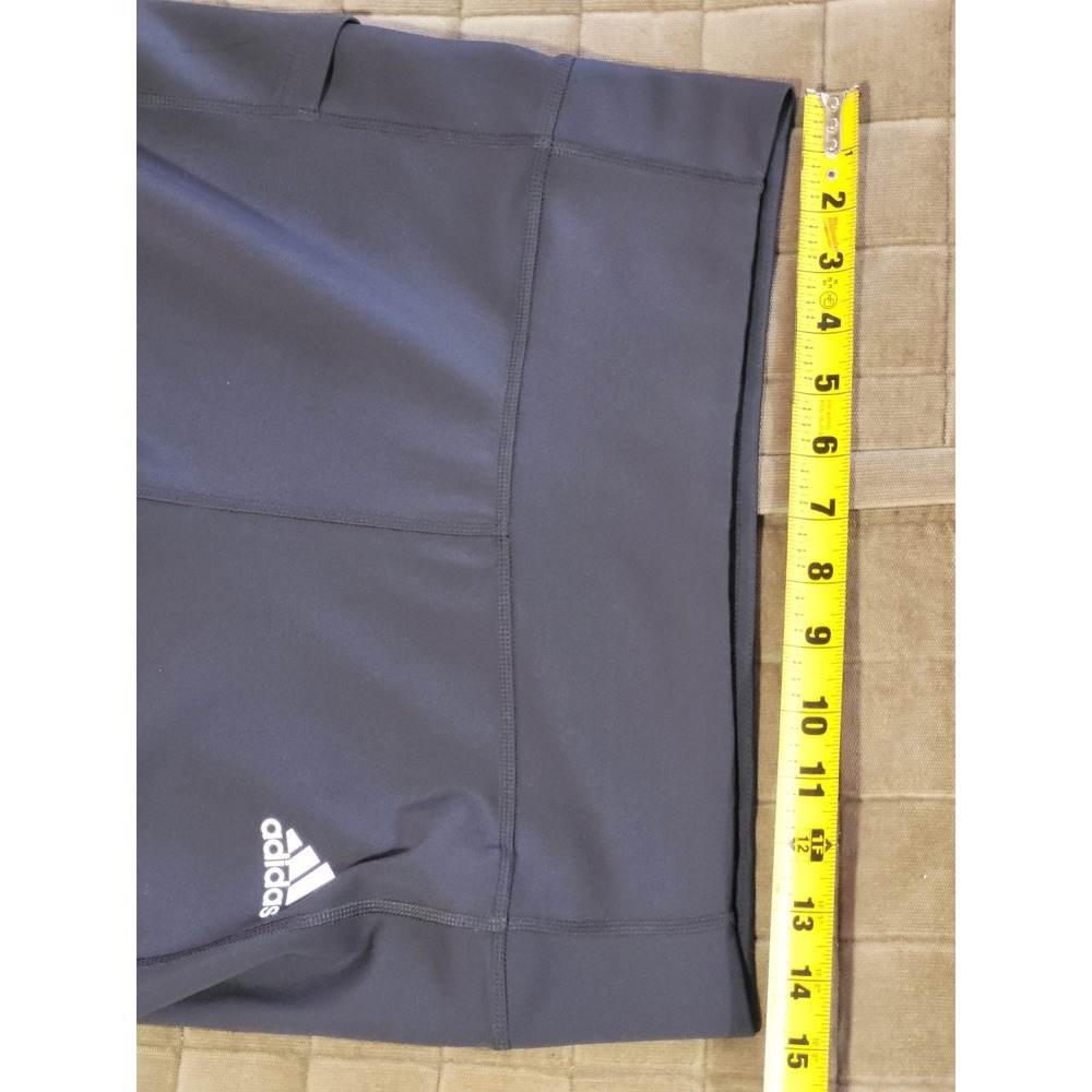 Adidas AeroReady Exercise Leggings Womens Sz Large Gray High Waist Logo Pockets - Picture 10 of 13